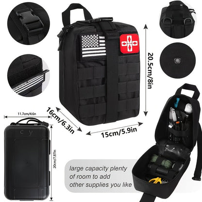 Outdoor Survival Gear Set 11/13/258-Piece – Professional Emergency Kit with Fire Starter & Compass | Multi-Tool Outdoor Equipment