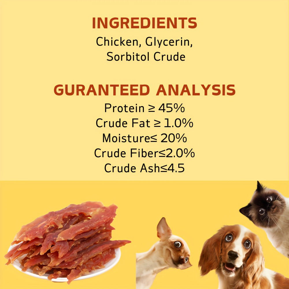 Dog Jerky Treats Chicken & Duck – High Protein Low Fat Natural Training Reward Snacks for Small Medium Large Dogs Easily Digestible