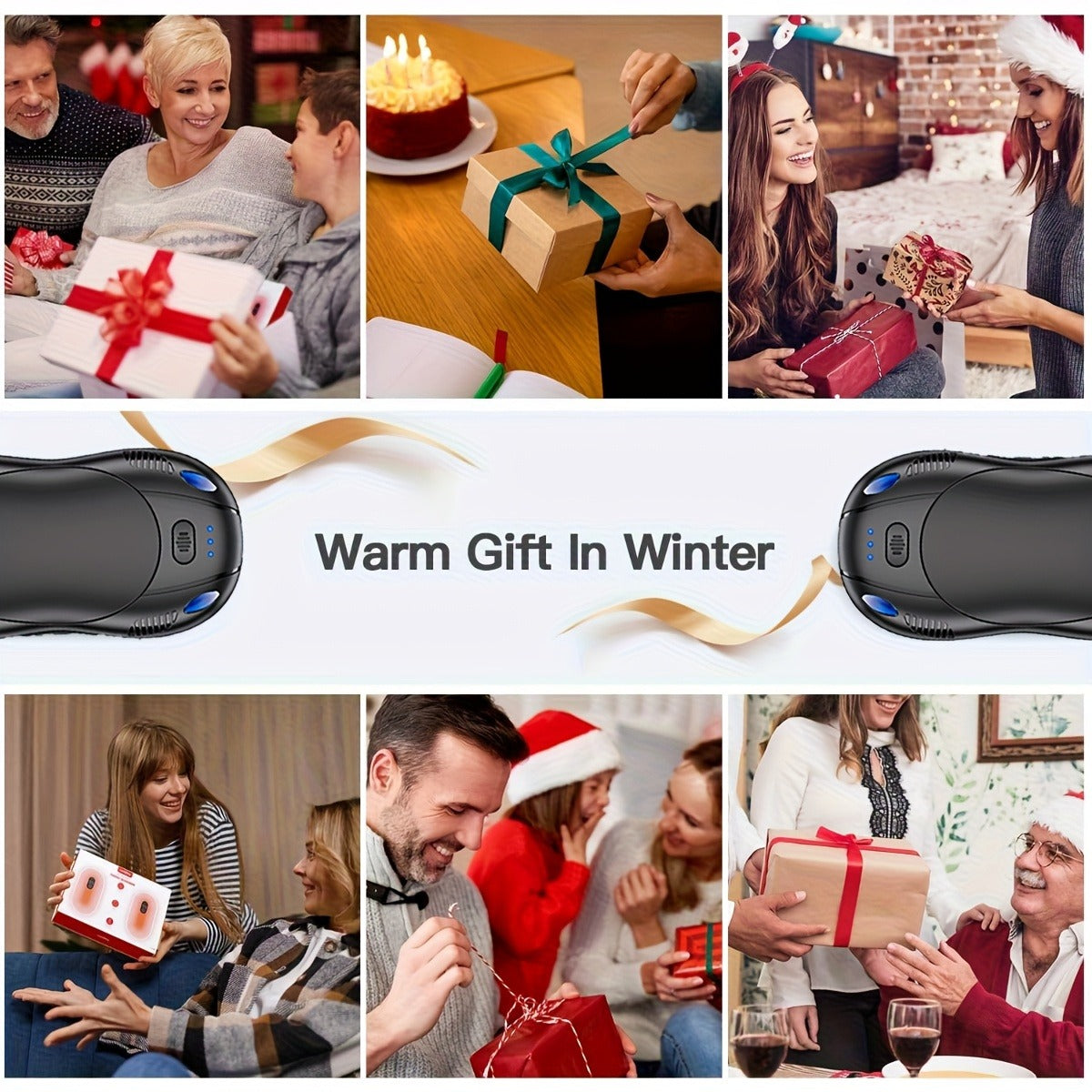 Magnetic Hand Warmer 2-in-1 Double Sided Heating – 3-Speed Temperature Control, Portable Pocket Heater for Skiing, Camping