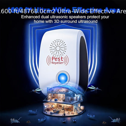 Ultrasonic Pest Repeller Plug-In 2025 Upgrade, Electronic Indoor Pest Control for Cockroaches, Mice