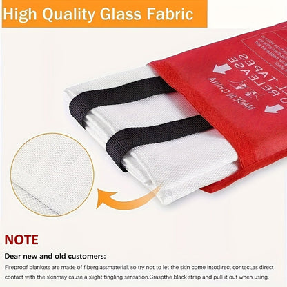 Fire Blanket 4-Pack Fiberglass Emergency Flame Retardant – Heat Resistant Fire Safety Blankets for Home, Kitchen
