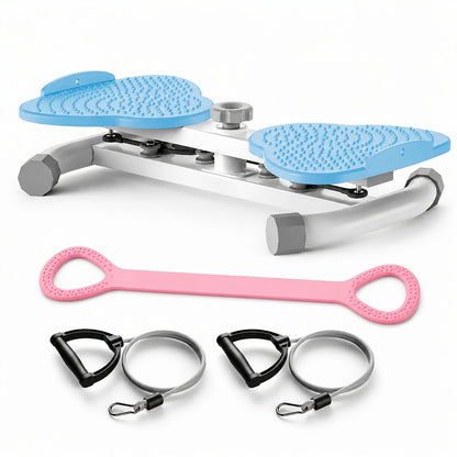 Fitness Equipment Waist Twist Platform with Figure-Eight Resistance Tubes Display and Three Colors