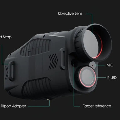 Infrared Night Vision Monocular – HD 1080P / 4K Ultra HD | USB Rechargeable Digital Night Vision Scope | 8x28mm Telescope Camera for Hunting