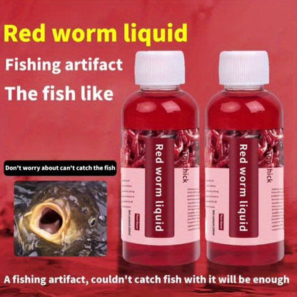 Liquid Fish Bait Red Worm Attractant – Powerful Fishing Bait Enhancer for Trout, Carp, Bass, Cod | 100ml Concentrated Fish Attractant Scent