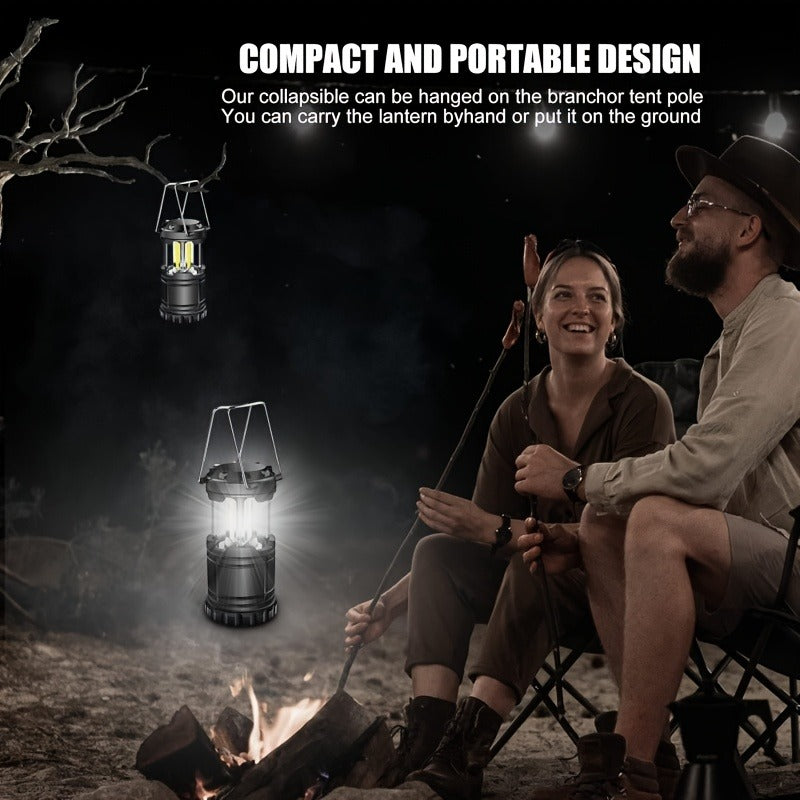 Collapsible Camping Lantern Rechargeable Bulk Set – Foldable USB LED Pendant Light for Camping, Power Outages & Emergency Survival