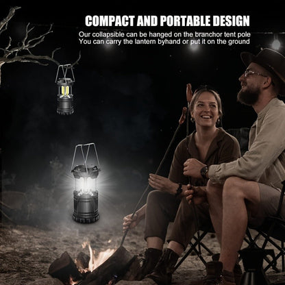 Collapsible Camping Lantern Rechargeable Bulk Set – Foldable USB LED Pendant Light for Camping, Power Outages & Emergency Survival