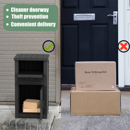 Lockable Outdoor Storage Box Waterproof Package Delivery Porch
