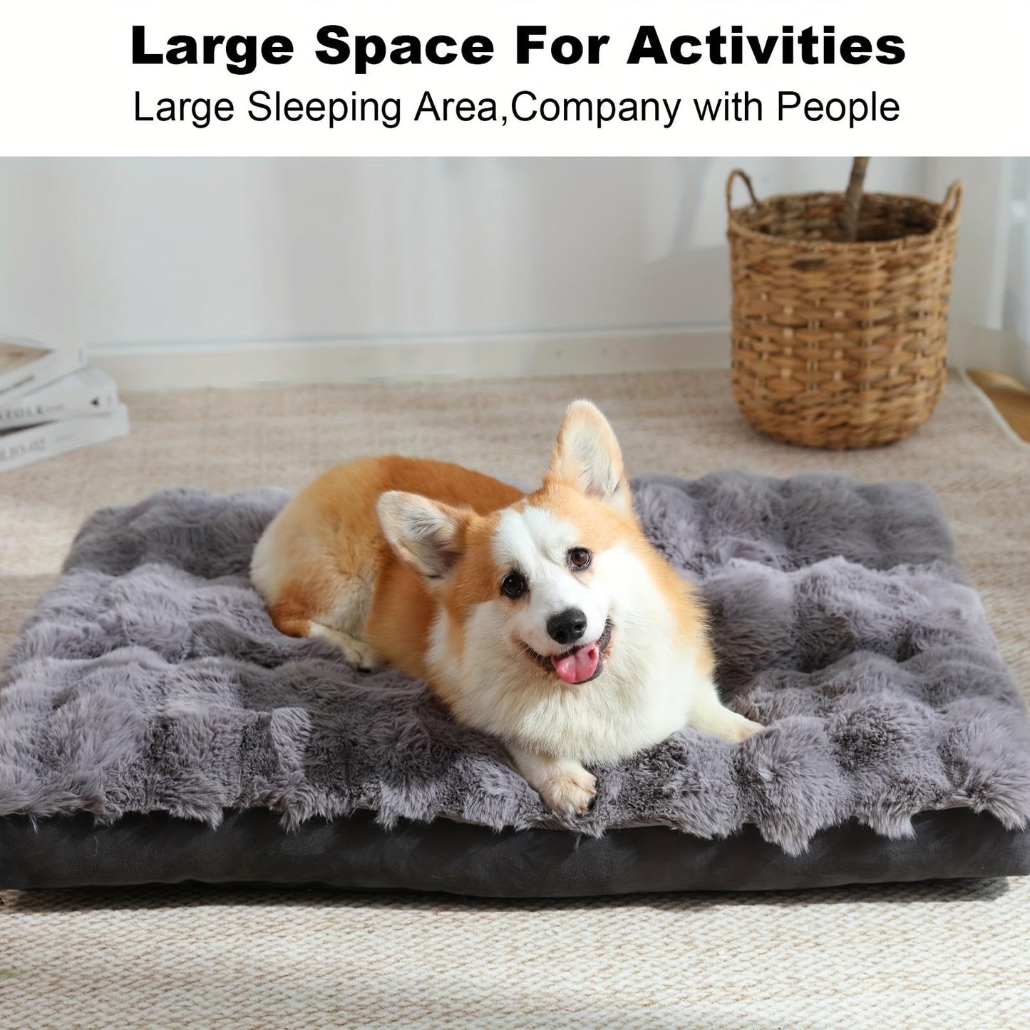 Orthopedic Dog Bed for Large Dogs – XL XXL Memory Foam Pet Bed with Removable Washable Cover, Anti-Slip Base
