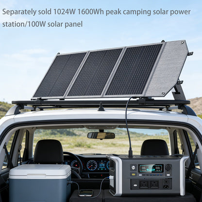Portable Power Station 1024Wh LiFePO4 Solar Generator - UPS Backup Battery with AC 110V, DC, USB