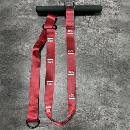 Fitness Equipment Black Wrist Roller Bar with Foam Grips Hanging Strap and Carabiner Attachment