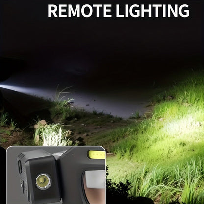 LED Headlamp Glasses Light – USB Rechargeable Head Torch with Rotatable Beam, Adjustable Brightness & Strobe Mode for Night Running