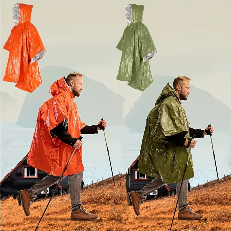 Emergency Rain Poncho 4 Pack & 14 Pack – Retains 90% Body Heat, Reusable Waterproof Raincoat for Men Women Adults