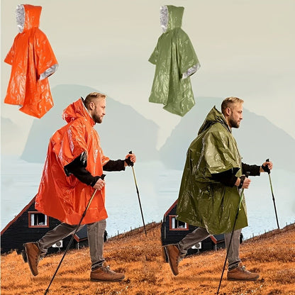 Emergency Rain Poncho 4 Pack & 14 Pack – Retains 90% Body Heat, Reusable Waterproof Raincoat for Men Women Adults
