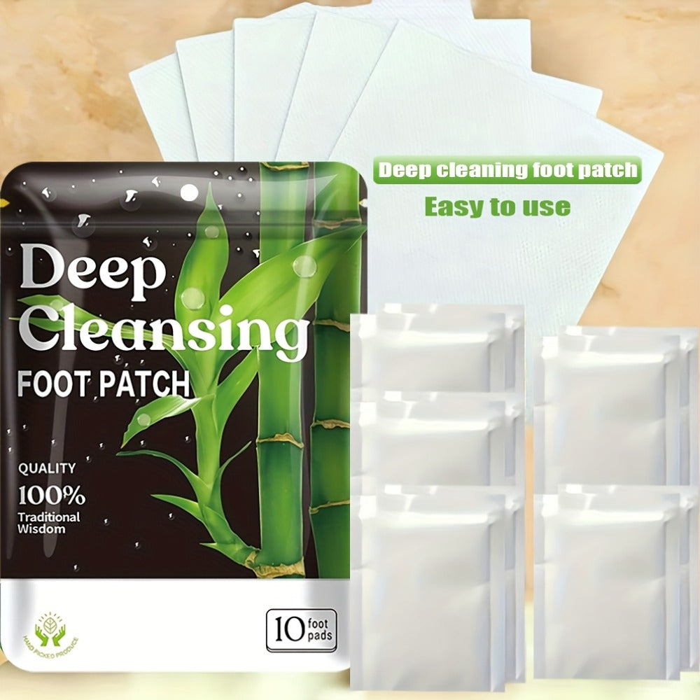Foot Detox Pads 100pcs Overnight Bamboo Vinegar & Ginger Powder – Deep Cleansing Alcohol-Free Natural Plant Patches