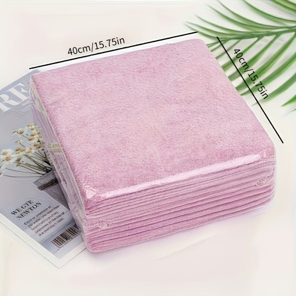 Reusable Microfiber Cleaning Towels 30-Pack, Kitchen Dish Cloth Roll, Absorbent Hand-Torn Disposable Napkins
