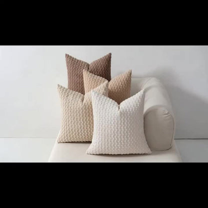 Velvet Throw Pillow Covers 4-Pack 20x20 Inch - Double-Sided Cushion Covers with Zipper Closure