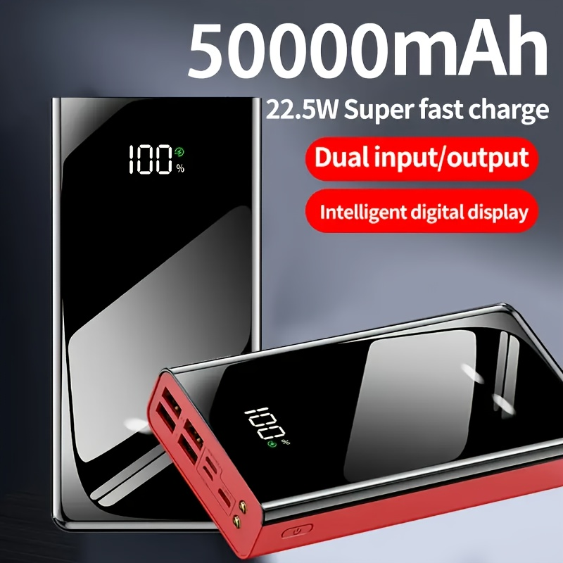 Power Bank 100000mAh 22.5W Super Fast Charging Two-Way USB-C Digital Display Large Capacity Portable Charger for Travel Camping Outdoor