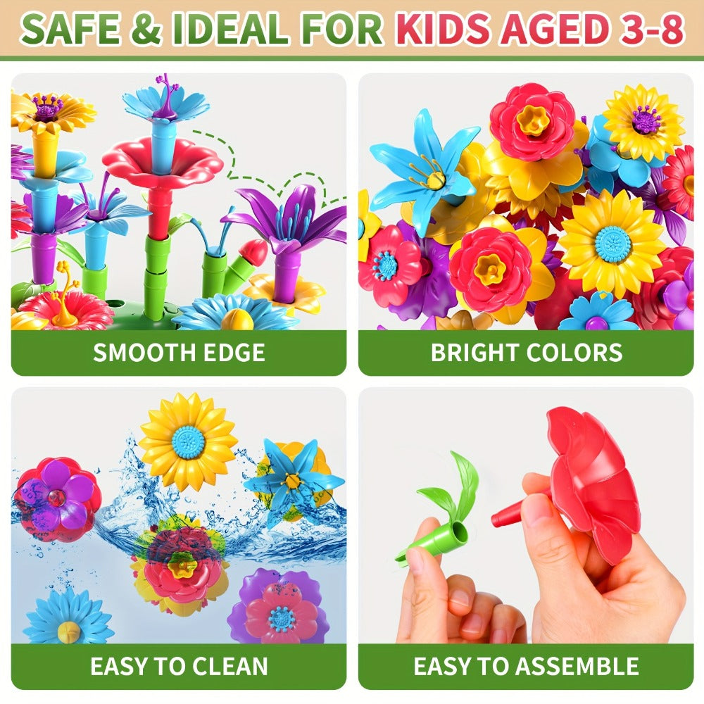 Flower Garden Building Toys for Kids 235 Pieces with the Listed Color, Size or Set Options for Everyday Use