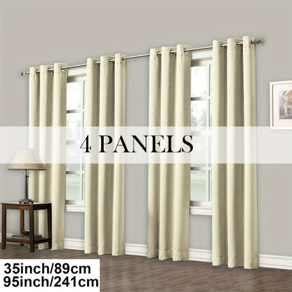 Grommet-Top Blackout Curtain Options in Nine Colors with Seven Width, Length or Panel-Count Labels