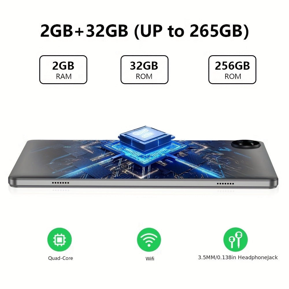 Android Tablet 10-Inch with Android 13, GPS, GMS Certification, 32GB Internal Storage and 6000mAh