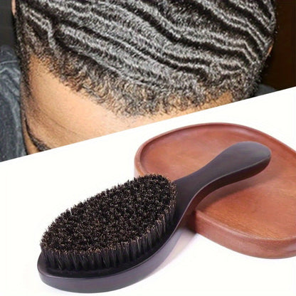 360 Wave Brush for Men with Heavy-Duty Nylon Bristles & Non-Slip ABS Handle – Professional Wave Training, Curl Defining & Updo Styling Tool