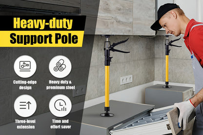 Telescopic Support Rods 2-Pack Third Hand Support System, 11.8-45.3 Inch Adjustable Steel Props, Load