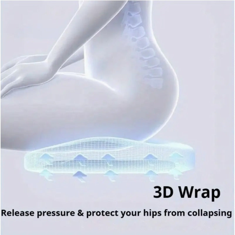 Car Seat Cushion & Lumbar Support Set – Memory Foam Driver Booster Pad for Car & Office Chair, 5 Colors