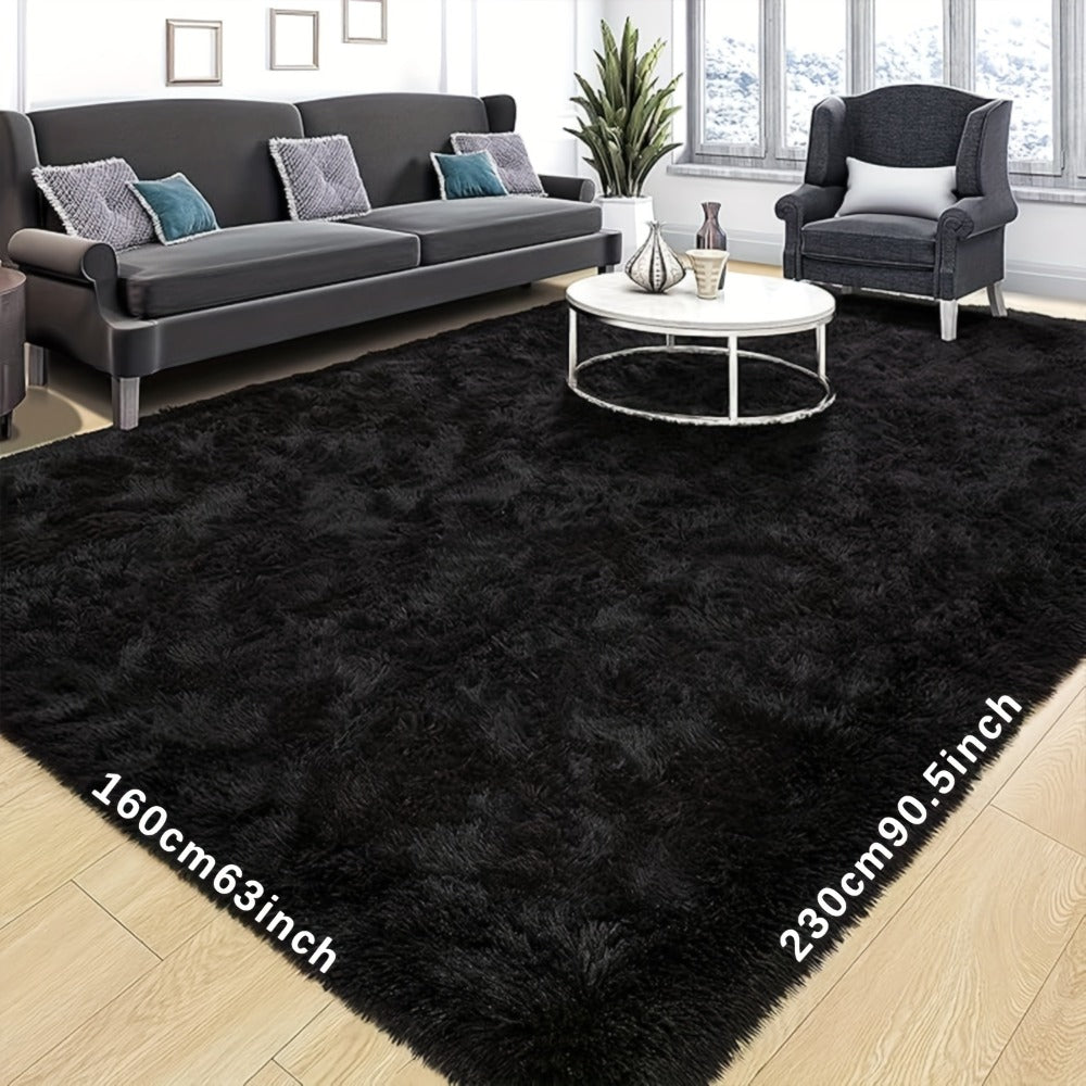 Tie Dye Plush Area Rug – Ultra Soft Thick Fluffy Durable Carpet for Living Room & Bedroom | Easy Care Portable Sofa & Coffee Table Floor Mat
