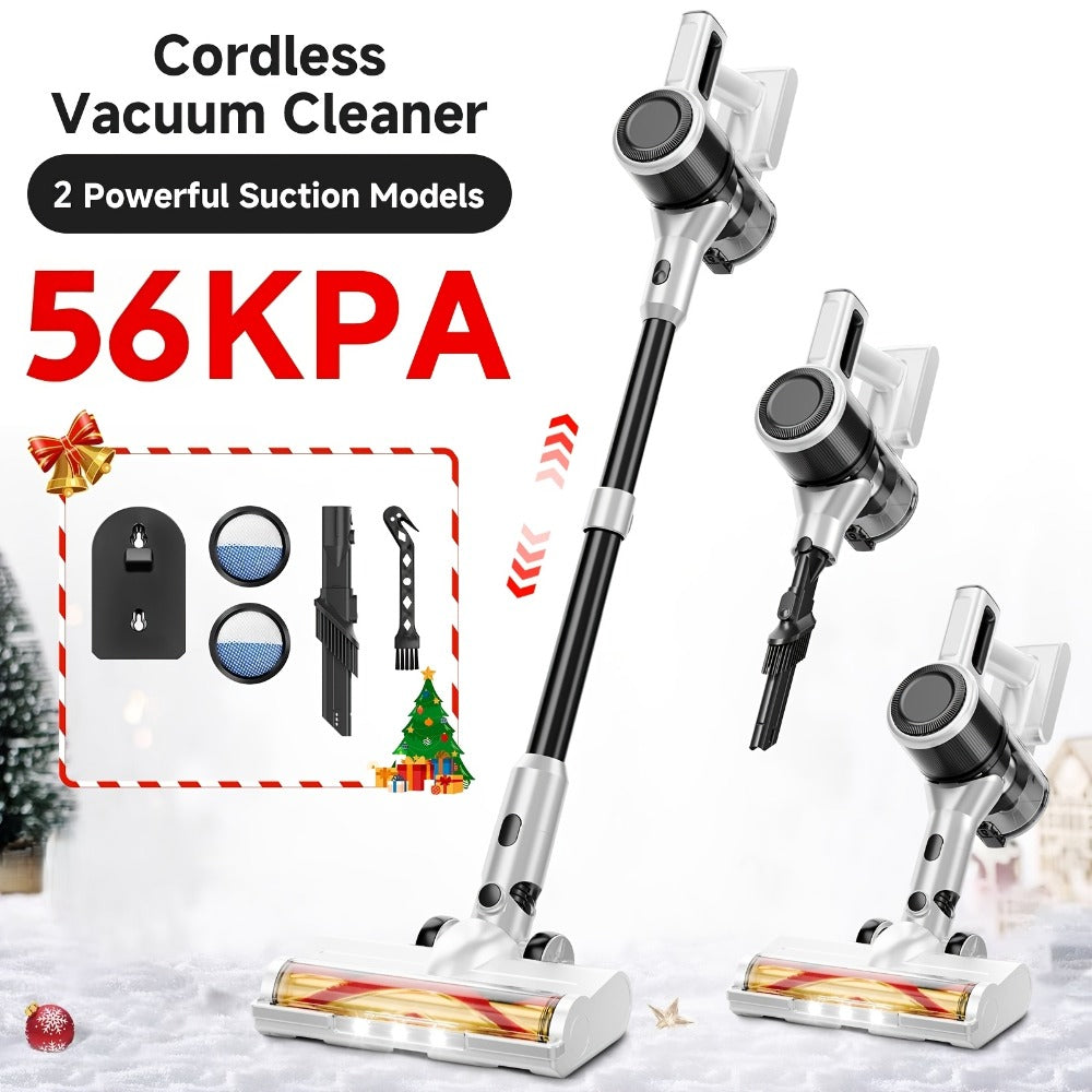 Cordless Stick Vacuum Cleaner 56-68Kpa, 8-in-1 Handheld Vacuum with Rechargeable Battery, 45 Min Runtime for Hard Floors
