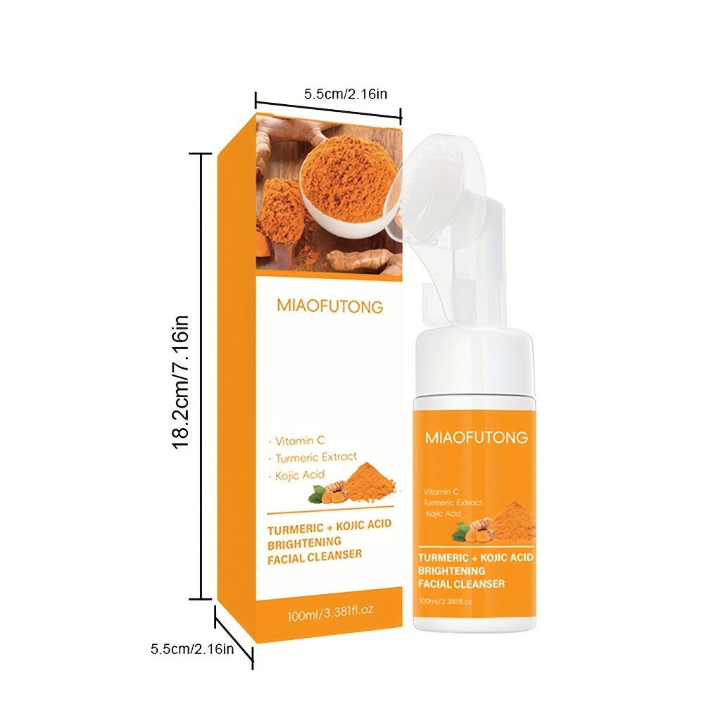 Turmeric Vitamin C Facial Cleansing Kit Face Wash Foam Soap Bars Set Nourishing Gentle for Bath Time, Home Spa and Personal Care