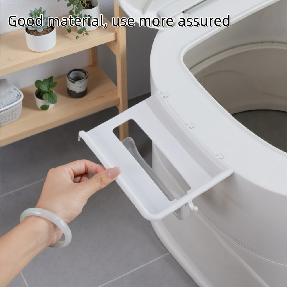 Portable Toilet with Lid Odor Control Tissue Holder Lightweight Camping Toilet for RV Camper Outdoor Travel Hiking Emergency Use No