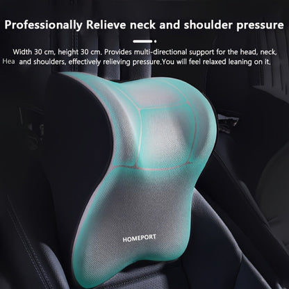 Car Headrest Neck Pillow 100% Memory Foam Ergonomic Support – Breathable Removable Washable Cover Adjustable Buckle for Driver Passenger