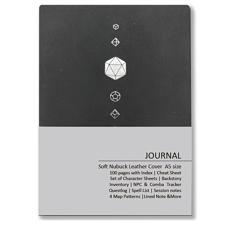 DnD Campaign Journal for D&D 5e & 5R Players, RPG Notebook with Character Sheets, Spell Tracker, Quest Log