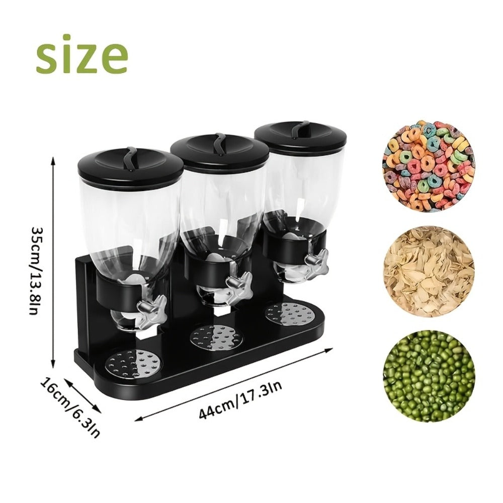 Dry Food Dispenser & Candy Organizer with Spoon Bowl Lid, Countertop Snack Container for Pantry Kitchen 17.5 Oz