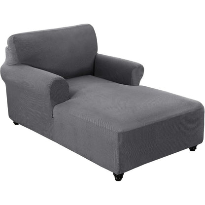 Chaise Lounge Cover Stretch Slipcover Jacquard Fabric Chair Sofa Protector for Living Room Bedroom Multi-Color