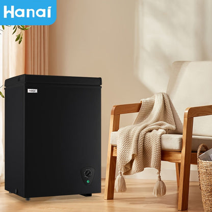 Chest Freezer, Compact Mini Deep Freezer with 7-Level Temperature Control (-11.2°F to 50°F), Low Noise R600a Compressor