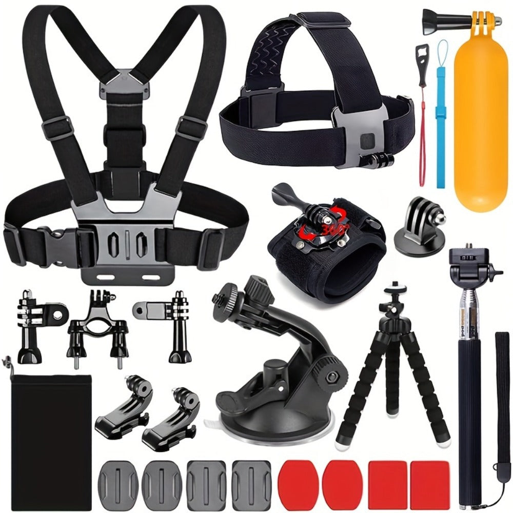 21-in-1 Action Camera Accessory Kit for GoPro Hero 12 11 10 9 8 7 6 5 4, Session, Fusion, Insta360