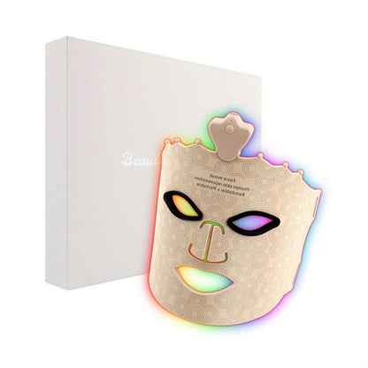 Red Light Therapy Face Mask 7 Color LED, FDA Cleared Silicone Mask for, Wrinkles, Acne & Skin Whitening