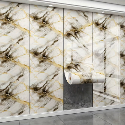 3D Marble Peel and Stick Wall Tile Stickers Self Adhesive Removable Wallpaper Roll for Kitchen Backsplash Bathroom Living Room Bedroom Wall