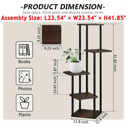 Plant Stand Indoor Multi Tier Corner Metal Flower Stand Tall Plant Shelf for Living Room Bedroom Patio for Garden, Patio and Yard Use
