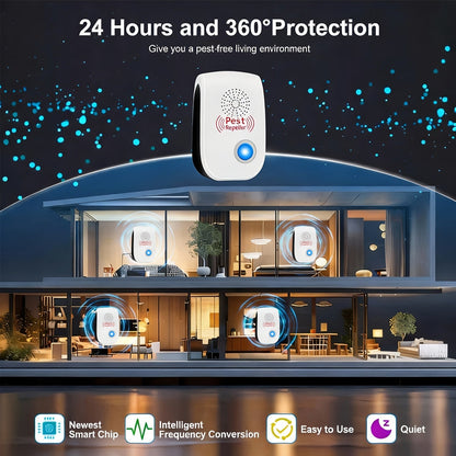 Ultrasonic Pest Repeller Plug-In 2025 Upgrade, Electronic Indoor Pest Control for Cockroaches, Mice