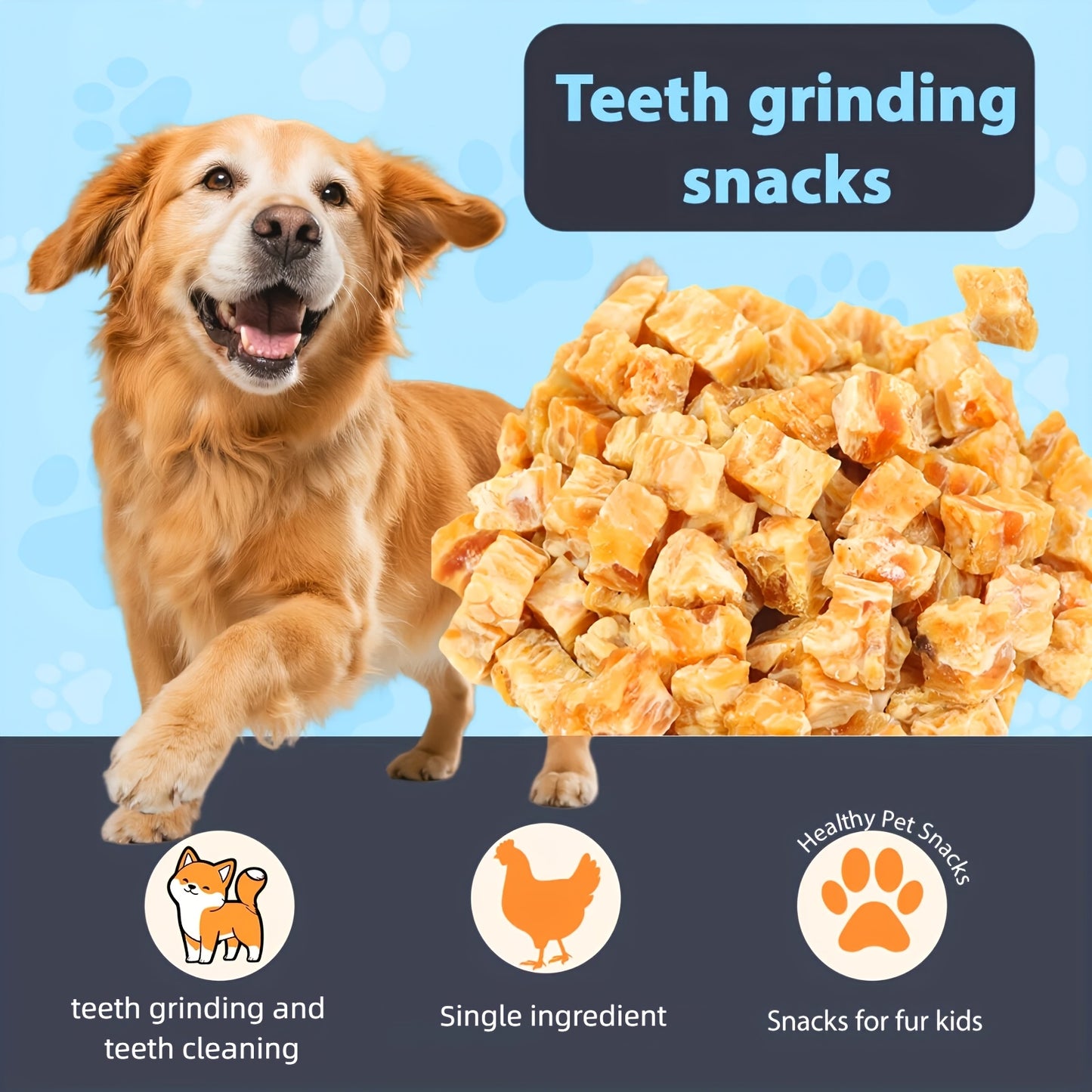 Mixed Flavor Dog Chews – Chicken Jerky & Duck Jerky Variety Pack, High Protein Low Fat Long-Lasting Training Reward Snacks