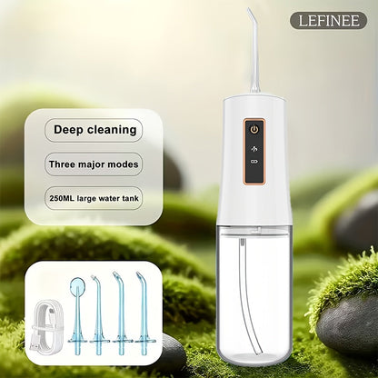 Electric Toothbrush Water Flosser Combo Set – 3 Modes USB Rechargeable Oral Care Kit with 4 Brush Heads & 4 Nozzles