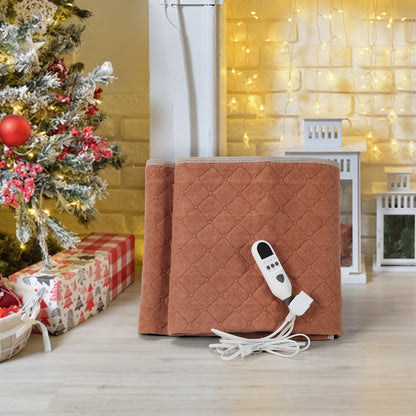 Extra Large Electric Heating Pad 63"x31.5" with Remote Control - 9 Adjustable Heat Levels, 4 Timer Settings