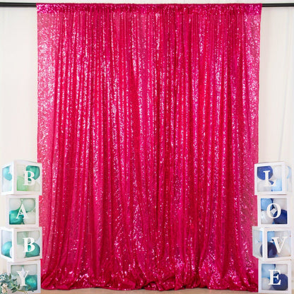 Sequin Backdrop Curtain for Party Wedding – 4x8ft Shimmering Glitter Curtain for Birthday Photo Booth Stage Decoration, Easy Hang