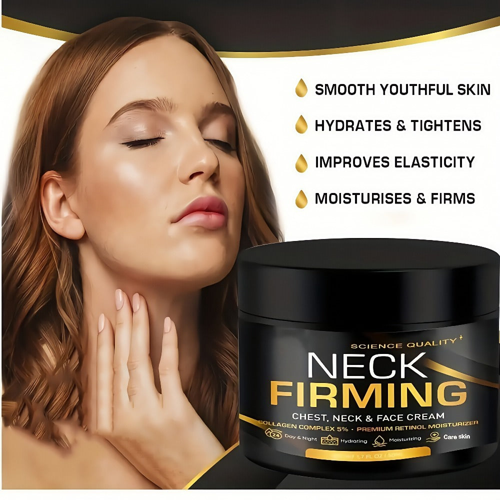 Neck Cream with Retinol Collagen & Hyaluronic Acid 50ml - Day Night Lifting Tightens Crepey Skin on Face Chest & Neck for Women
