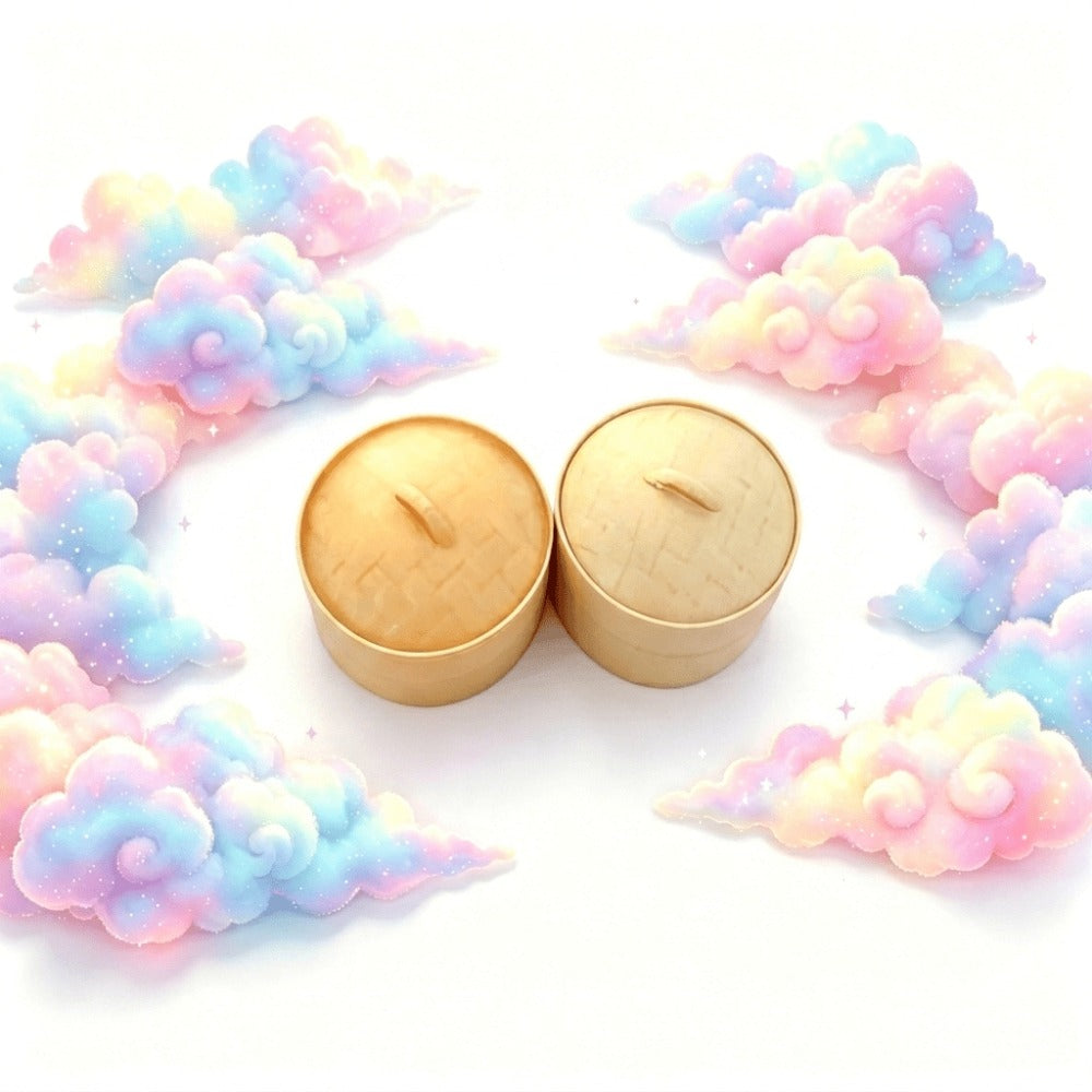 Squishy Dumpling Stress Toy Set 6pcs, Slow Rise Squishies with Steamer, Cute Expressive Faces, Fidget Sensory Toy for Kids & Adults