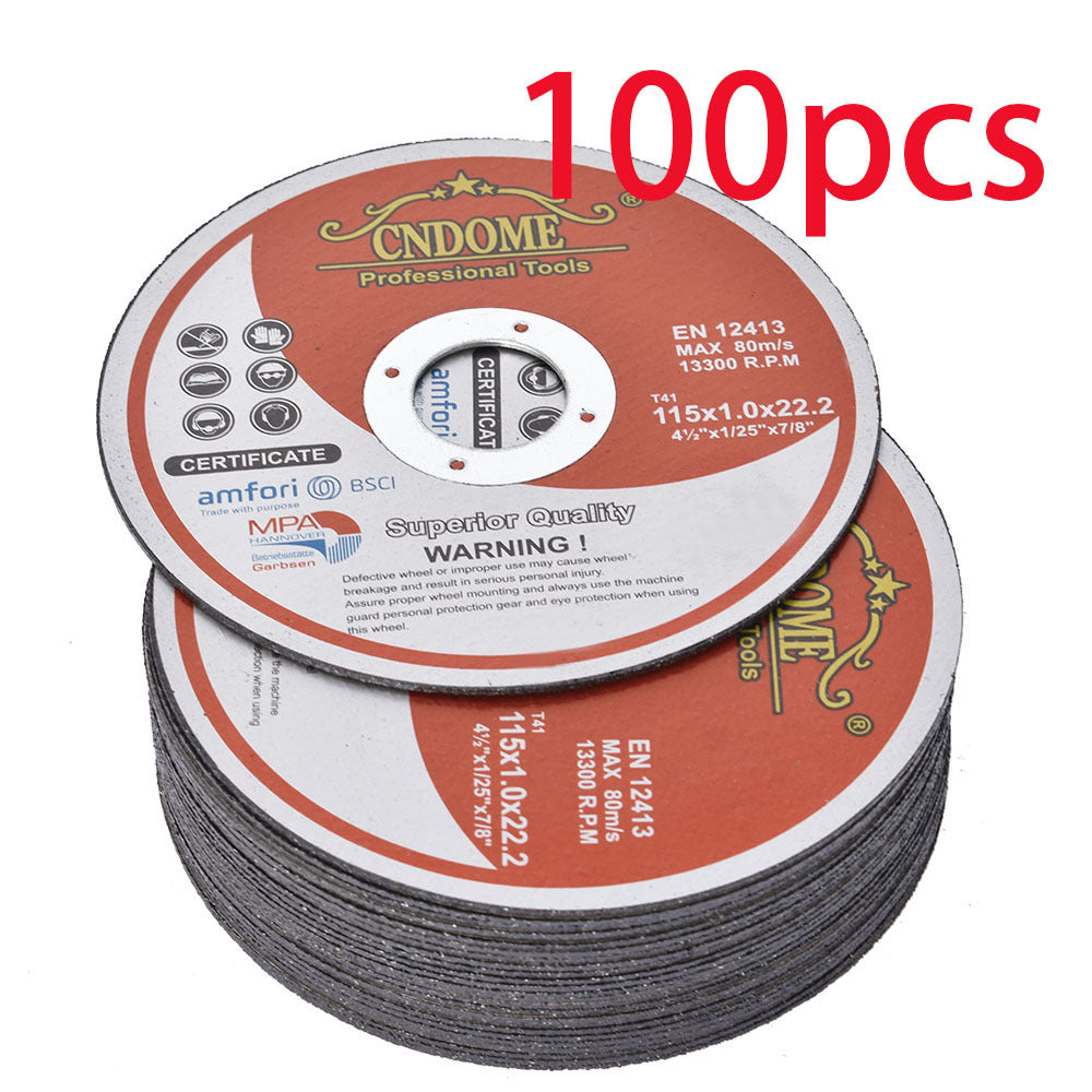 Cut-Off Wheels 100-Pack 4-1/2 Inch Aluminum Oxide Cutting Discs - 0.040" Thin Kerf, 7/8" Arbor, 13300 RPM for Angle Grinder