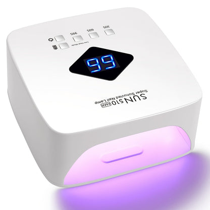 Rechargeable UV LED Nail Lamp 30 Beads, Professional Gel Nail Curing Light Cordless with 3 Timer Settings