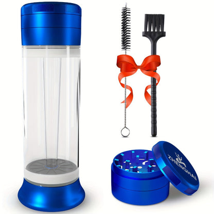 3-in-1 Herb Grinder with Cone Loader & Rolling Machine, Multifunctional Tobacco Grinder Blunt Joint Roller Filling Storage All-in-One